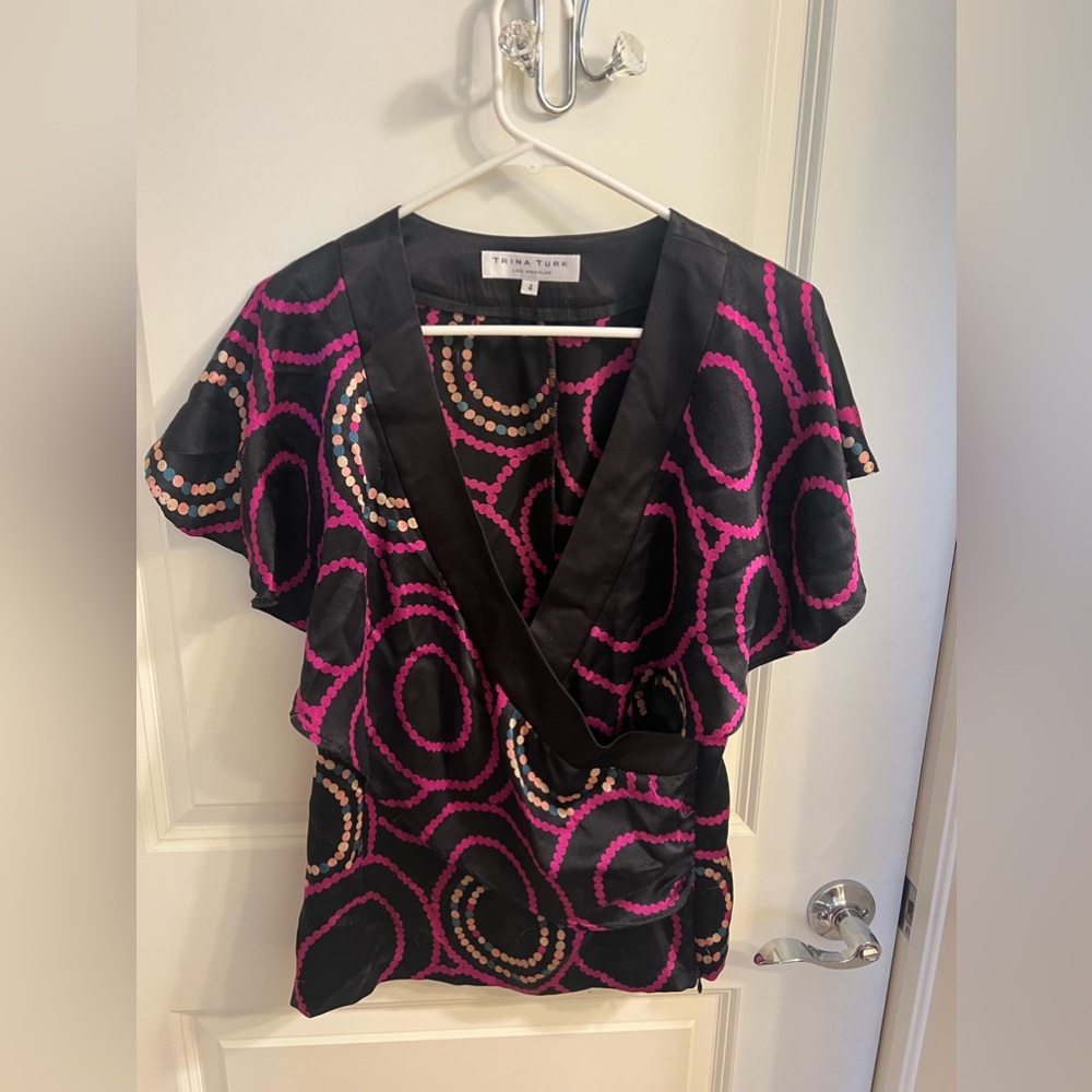 Trina Turk 100% Silk Top